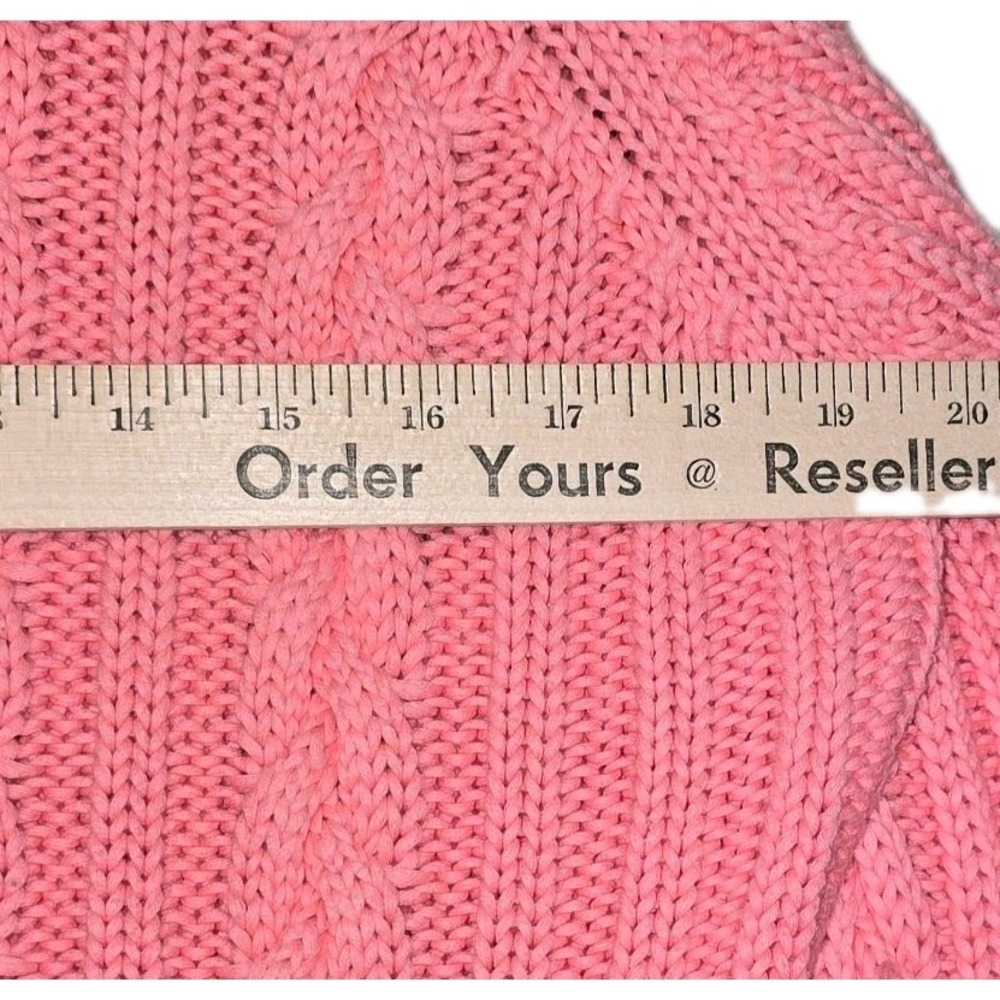 Ralph Lauren Sport Sweater Women Size Xl Coral Turtleneck Pullover Cable Knit - Picture 4 of 9
